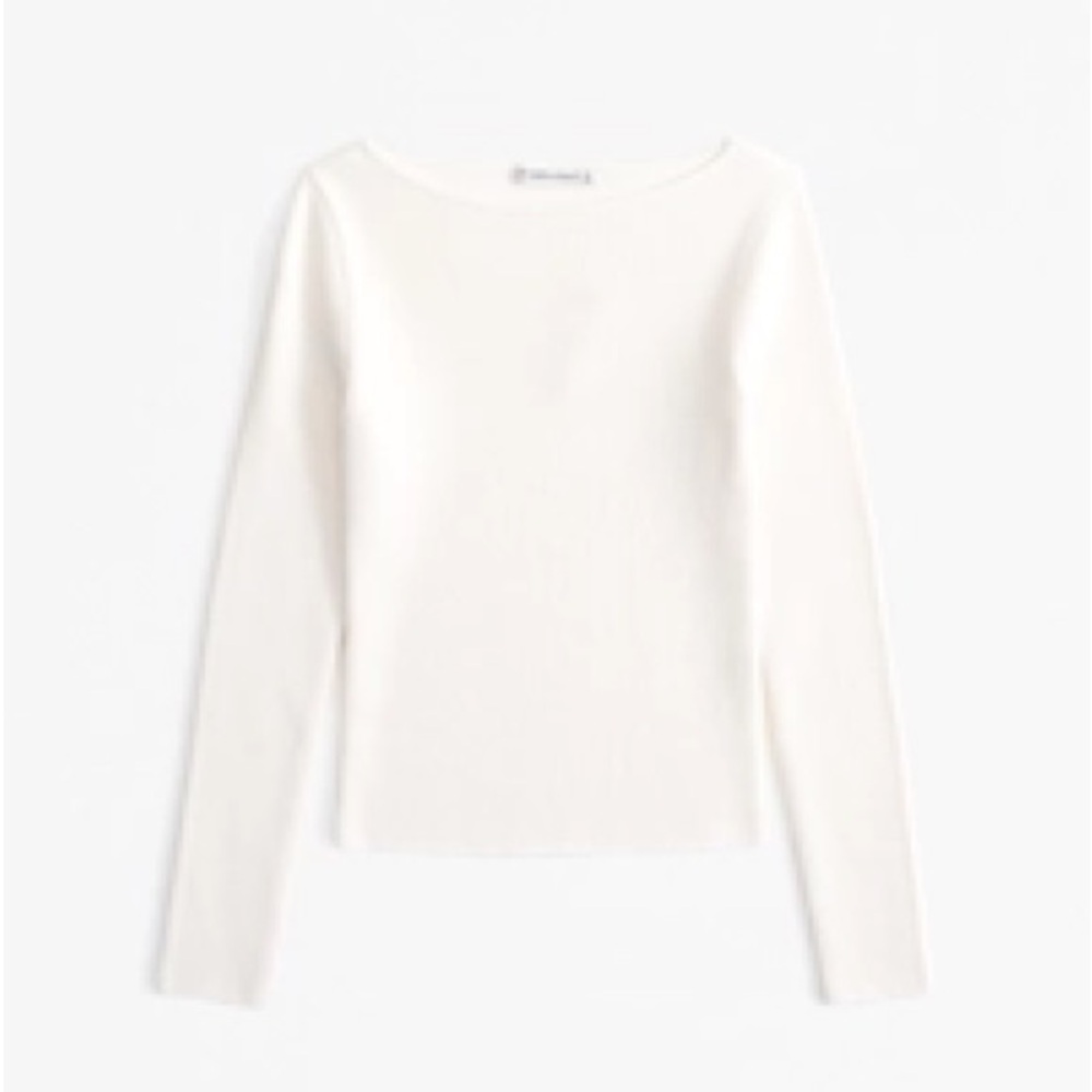 Abercrombie & Fitch Ivory Long Sleeve Top